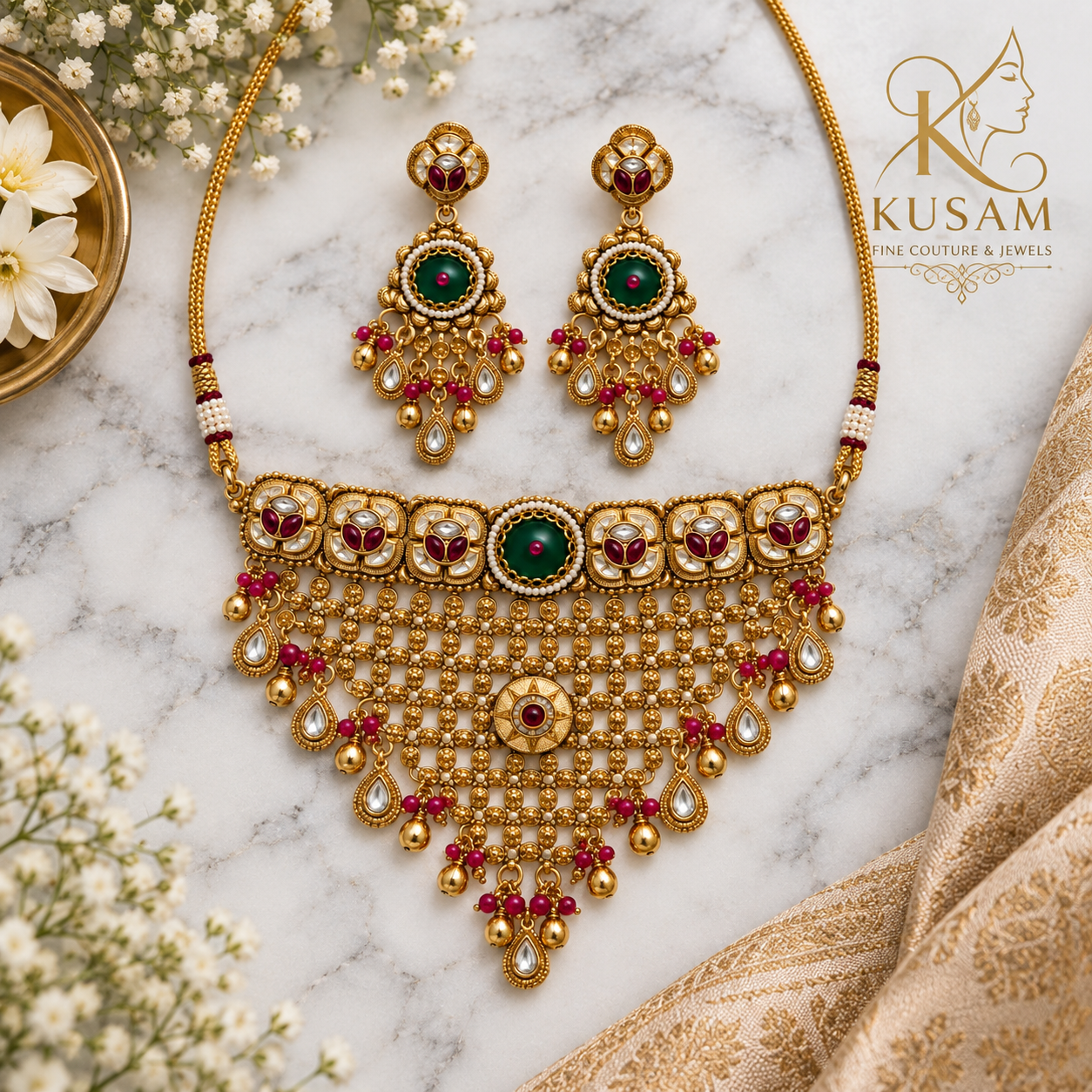 Ruby Emerald Heritage Necklace Se